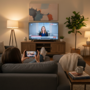 OTT 시대 종합편성채널 경쟁력 강화 방안 - 스마트폰으로 방송 시청하는 소비자