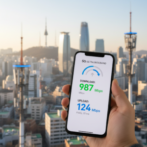 한국 5G 다운로드 속도 1025Mbps, 미국·일본의 3배 이상 세계 최고